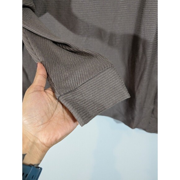 NWT A New Day Top Women M Taupe Gray Dolman Sleeve Relaxed Fit Shirt Lagenlook - Picture 4 of 7